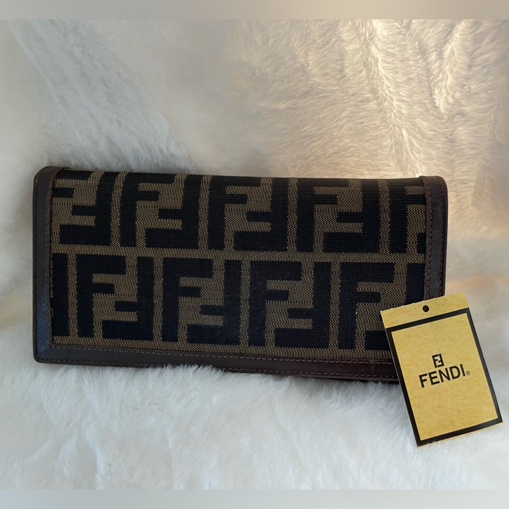 Authentic Fendi Donna Zucca long wallet